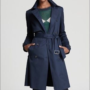 THEORY NAVY BLUE TRENCH COAT BRAND NEW WITH TAGS